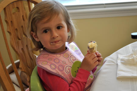 Emily with cone