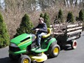 Driving Papa Flinn's lawn tractor